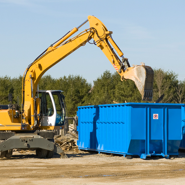 can i choose the location where the residential dumpster will be placed in Hawkeye IA